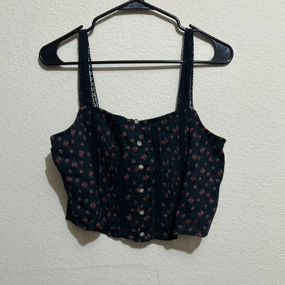 American Eagle Outfitters Blue Sleeveless Bustier Tank Top / box 50 - Picture 1 of 7